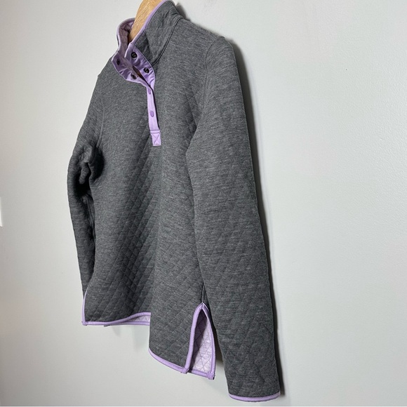 Marine Layer Corbet Reversible Pullover Sweatshirt Heather Gray / Lavender Small - Picture 4 of 7